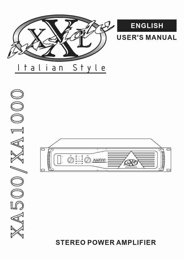 Audio Analogue SRL Stereo Amplifier XA1000-page_pdf